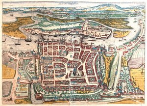 Szczecin, Polónia - em "Civitates Orbis Terrarum" de Georg Braun, Colónia 1617