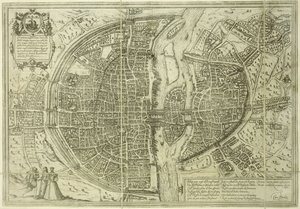 Plano da cidade de Paris, 1572