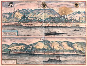 Vosavia (Ficelia) Oberwesel - Boppard, Alemanha - em "Civitates Orbis Terrarum" de Georg Braun, Colónia 1617 de Georg Braun