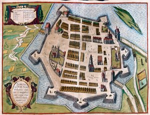 Zamosc, Polónia - em "Civitates Orbis Terrarum" de Georg Braun, Colónia 1617 de Georg Braun