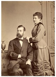 Retrato de Hermann von Ihering com sua primeira esposa, Anna Maria Clara Belzer Wolf de Georg Brokesch