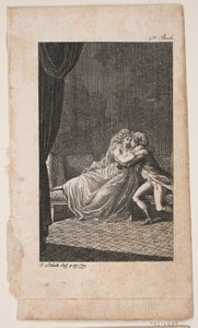 Ilustração com casal apaixonado de Georg Christian Schule