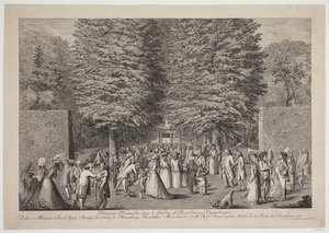 Primeira caminhada no Jardim Rosenburg em Copenhague de Georg Christian Schule