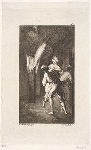 A vinheta do título para "Peregrine Pickles Incidents" de Smollett de Georg Christian Schule