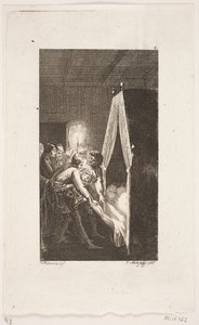 A vinheta do título para "Peregrine Pickles Incidents" de Smollett de Georg Christian Schule