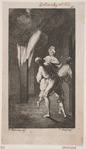 A vinheta do título para "Peregrine Pickles Incidents" de Smollett de Georg Christian Schule