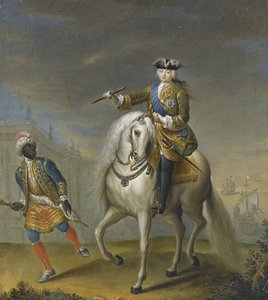 Imperatriz Elisabeth 1709-1762 com um menino árabe