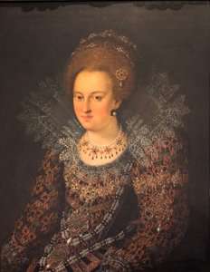 Alemão: Portrait Barbara Sophia von Brandenburg Portrait Barbara Sophie of Brandenburg de Georg Donauer