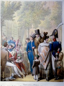 Boulevard des Italians, o café Hardy em Paris, no século XIX. Litografia do alemão George Emanuel Opitz (1775-1841)
