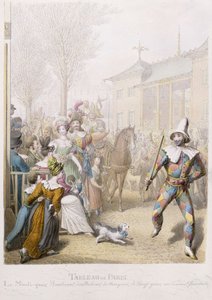 Terça-feira, Boulevard des Italiens, 1831 (wc no papel) de Georg Emanuel Opitz