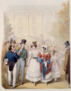 O Palais Royal, c.1815 (wc no papel) de Georg Emanuel Opitz