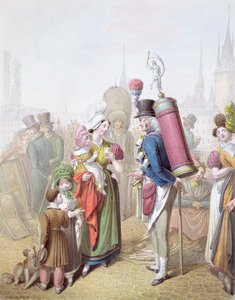 A Pont Notre-Dame, c.1810 (wc no papel) de Georg Emanuel Opitz