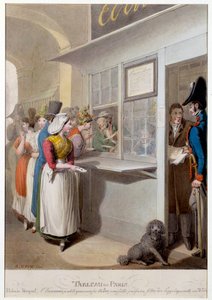 O escritor público do Palácio Real Litográfico de George Emanuel Opitz (1775-1841) Paris do século XIX, Musee Carnavalet de Georg Emanuel Opitz