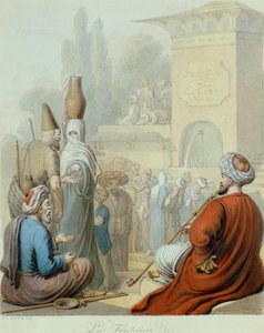 A Fonte de Constantinopla (lápis e aquarela)