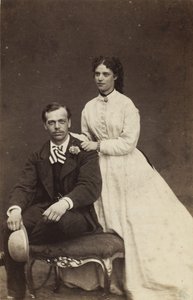 Grão-Duque Alexander Alexandrovich da Rússia e princesa Dagmar da Dinamarca, 1866. de Georg Emil Hansen