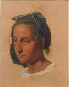 Estudo do retrato de uma mulher italiana de Georg Friedrich August Lucas