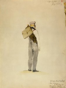 CD Friedrich em uma viagem a pé nas montanhas gigantes
