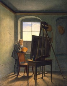 Alemão: Caspar David Friedrich no seu estúdio Caspar David Friedrich no seu estúdio (1812) de Georg Friedrich Kersting