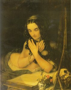 Alemão:  Maria Madalena Penitente Maria Madalena de Georg Friedrich Kersting