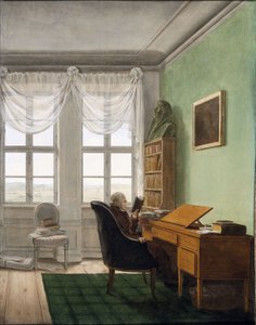 Alemão:  Reinhards Studierstube O estudo do capelão Reinhard de Georg Friedrich Kersting