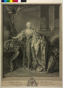 Imperatriz da Rússia Elisabeth Petrowna de Georg Friedrich Schmidt