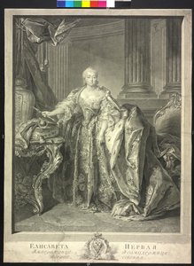 Imperatriz da Rússia Elisabeth Petrowna de Georg Friedrich Schmidt