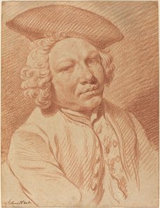 Retrato de um homem com um chapéu Tricorn de Georg Friedrich Schmidt