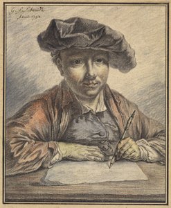 Desenho de autorretrato de Georg Friedrich Schmidt