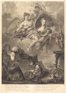 Louise Albertine de Brandt, Baronesa de Grapendorf de Georg Friedrich Schmidt, after Pierre Le Sueur