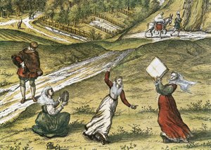 Andalus danseurs Detalhe de Granada, no Volume 1 "Civitatis Orbis Terrarum" (Tetraum orbis terrarum). Eau forte en couleurs de Abraham Ortelius (1527-1598), George Braun (1541-1622) e Franz Hogenberg (1535-1590), publicado em 1572-1617. Arquivos Históricos de Georg Hogenberg Franz and Ortelius Abraham Braun