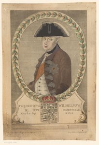 Retrato de Frederick William II, Rei da Prússia de Georg Mathäus Probst