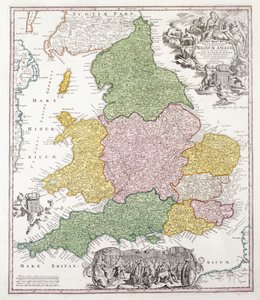 Um mapa da Inglaterra, 1760