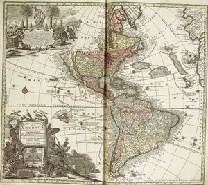 Mapa das Américas, 1744