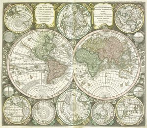 Mapa do mundo, 1744