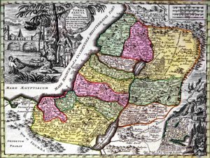 A Terra Santa (Palestina) de Georg Matthäus Seutter