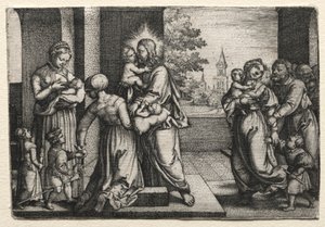 Cristo com Filhinhos, c. 1548 de Georg Pencz