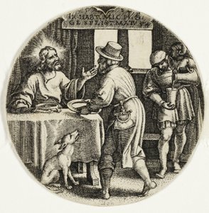 Alimentando os Famintos, de Os Sete Atos de Misericórdia de Georg Pencz