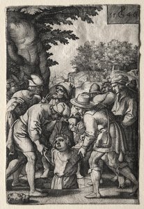 Joseph abaixado em um poço de Georg Pencz