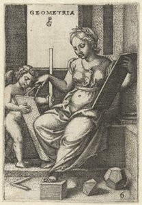 Geometria
Geometria (título sobre o objecto)
Sete Artes Livres (título da série) de Georg Pencz