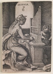 Musica, da série "As Artes Liberais". de Georg Pencz