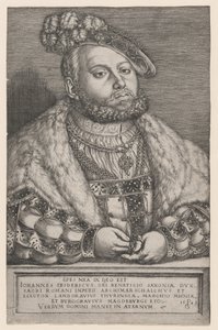 Retrato de Johann Friedrich, o Magnânimo, Eleitor da Saxônia, 1543. de Georg Pencz
