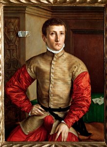 Retrato de um jovem de 18 anos - óleo sobre madeira, c. 1544