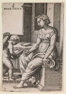 Rhetorica, da série "As Artes Liberais", c.1541 (gravura) de Georg Pencz