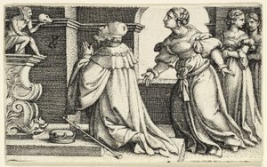Salomão adorando o ídolo Moloch de Georg Pencz