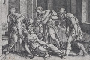 Suicídio de Lucretia, de Cenas da História Romana.
