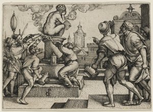 A cortesã punida, de A história do mágico Virgílio de Georg Pencz