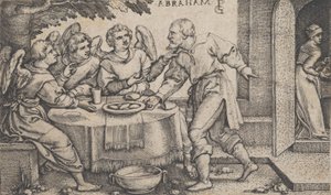 Os Três Anjos Visitando Abraão, de A História de Abraão.