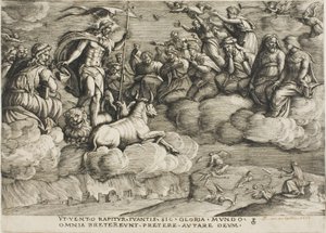 O Triunfo da Eternidade, placa seis de Os Triunfos de Petrarca de Georg Pencz
