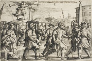 O Triunfo da Fama, prato três dos Triunfos de Petrarca de Georg Pencz