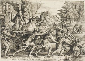 O Triunfo do Tempo, placa quatro de Os Triunfos de Petrarca de Georg Pencz